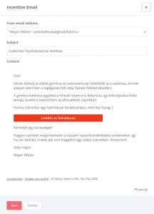 Convertkit megerősítő email szerkesztése